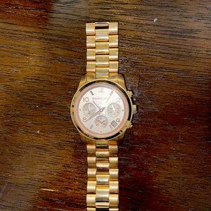 Michael Kors oversized rose gold watch
